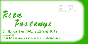 rita postenyi business card